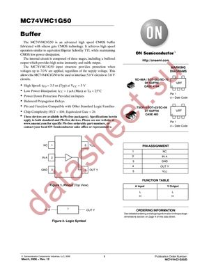 MC74VHC1G50DFT2 datasheet  